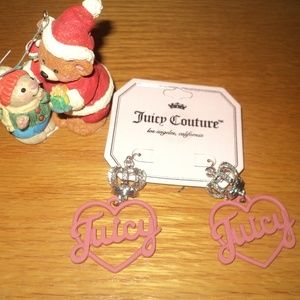 New With Tags Juicy Couture Heart/Crown Earrings